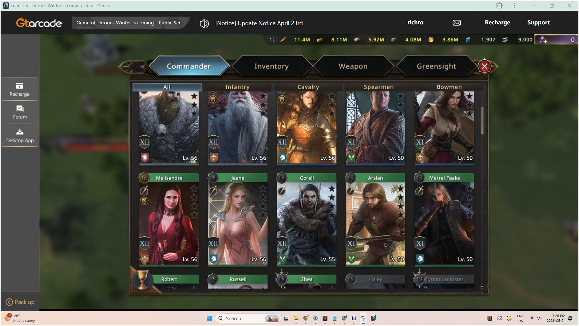Top Commanders for Weirwood Trials